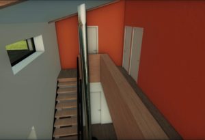 Stéphen Mure Architecte - Saint-Etienne - Maison passive - Nelly & Yoann - Dégagement mezzanine