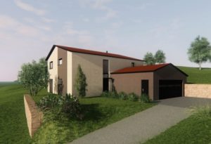 Stéphen Mure Architecte - Saint-Etienne - Maison individuelle - Maison Anne-Lise & Cédric - Vue depuis accès