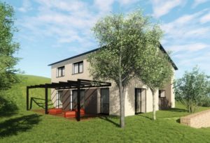 Stéphen Mure Architecte - Saint-Etienne - Maison individuelle Anne-Lise & Cédric - Vue sur façade Sud