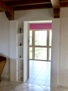 Extension maison individuelle Marie-Laure Francois Stéphen Mure Architecte Saint-Etienne Habitat Maison passive 04 Porte coulissante