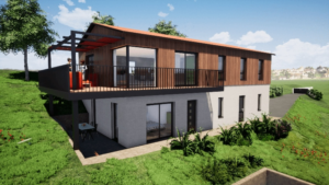 Construction Maison mixte bois & béton dans le Pilat - Stéphen Mure Architecte Saint-Etienne - Habitat Maison passive 02