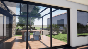 Extension Maison individuelle - Piscine intérieure - Stéphen Mure Architecte Saint-Etienne - Habitat et Maison passive 05 - Terrasse