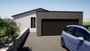 Construction Maison sur la colline - Stéphen Mure Architecte Saint-Etienne - Habitat Maison passive - 05 Entrée