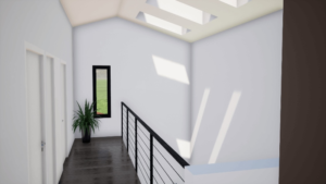 Construction Maison sur la colline - Stéphen Mure Architecte Saint-Etienne - Habitat Maison passive - 06 Hall