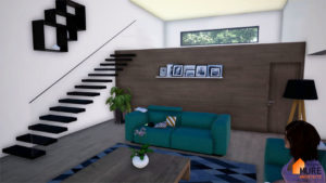 Extension contemporaine d'une maison - Stéphen Mure Architecte - Maison passive (4) - Séjour double hauteur