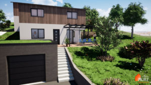 Maisons jumelées Planfoy - Stéphen Mure Architecte - Habitat et Maison passive (2) - Accès Maison 1