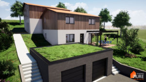 Maisons jumelées Planfoy - Stéphen Mure Architecte - Habitat et Maison passive (4) - Accès Maison 2