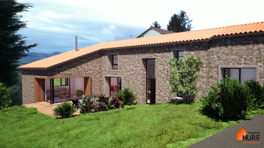 Réhabilitation Maison pierres - Saint-Chamond - Stéphen Mure Architecte - Maison passive (2) Vue d'ensemble